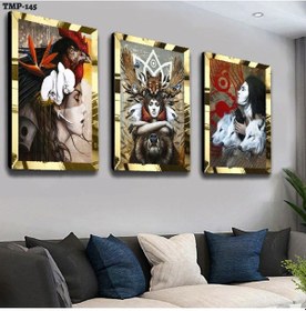 Resim Hayvanlar Alemi Gold Pleksili Mdf Tablo 
