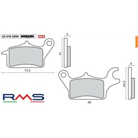 Resim Rms 3550 Organik Fren Balatası 