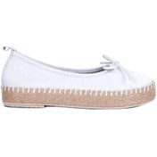 Resim Bueno Shoes Beyaz Süet Kadın Dolgu Topuklu Espadril Ayakkabı 01ws10501 