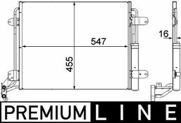 Resim MAHLE AC454000P | Klima Radyatörü (Kondenser) 07-Tiguan 