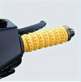 Resim Willowhaven Sarı Turuncu Motosiklet Scooter Tutma Sapı Non-slip Nefes Alabilir 