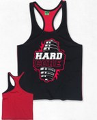 Resim Ghedto Hard Core Npng Fitness Tank Top Sporcu Atleti Siyah Kırmızı 