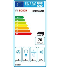Resim Bosch DFT63CA21T Beyaz Sürgülü Aspiratör 