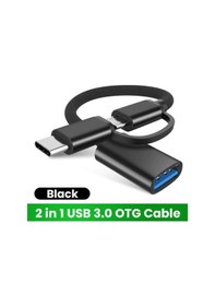 Resim 2 In 1 Usb 3.0 Otg Kablo Tipi C Mikro Usb Usb3.0 Adaptörü Usb-C V 