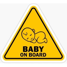 Resim TSC Arabada Bebek Var Sticker Oto Yapıştırma Etiket 18CM MD17 