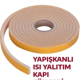 Resim 5 Adet 3 Metre Yapışkanlı Kapı Bandı Isı Yalıtım Süngeri 