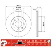 Resim IOTO 10201-30302 Fren Diski Ön 241 Mm. Accent 2000-2005 