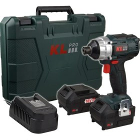 Resim KL Pro Darbeli Tornavida Çift Akülü Kömürsüz Profesyonel 18VOLT/4.0AH Li-Ion KLDV1840B 