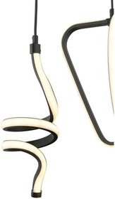 Resim Karışık/Sarkıt Avize / 80x30 cm/Antrasit Gövde / 3 Renk Işık 