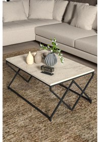 Resim Uslucan Alışveriş Orta Sehpa V Lüx Traverten Çok Renkli 