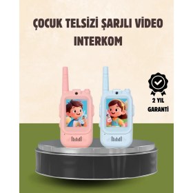 Resim Savarga Görüntülü Walkie Talkie Çocuklar Için Video Interkomlu Oyuncak 