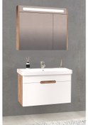 Resim Olimpia 80 Cm Banyo Dolabi (Aynali Dolap) - Dorado / Beyaz ( Boy Dolap Hariç) Çok Renkli 