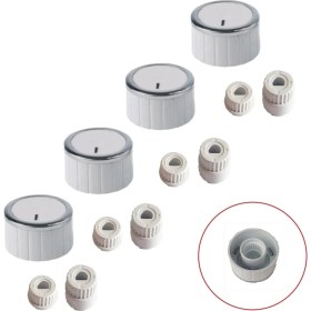 Resim Parmis Dominox Düğme 4 Lü Takımı Ankastre Set Üstü Ocak Düğmesi SÜ0013 
