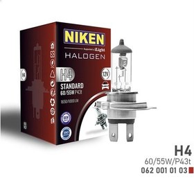 Resim Nıken H4 Uzun-kısa 1 Adet 60w/55w Halojen Ampul P43t 