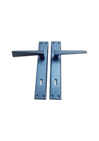 Resim Max Penta Aynalı Mat Siyah Wc Kapı Kolu Modern Ve Zarif Tasarım / 2 Takım 