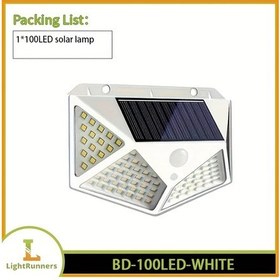 Resim Chuangyinshop Beyaz 1 Adet Solar Duvarlı Acil Durum Led Lamba Hareket Sensörlü 
