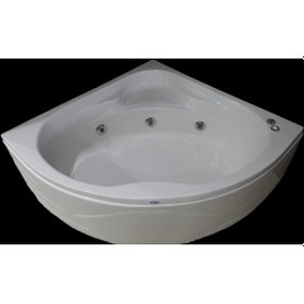 Resim Alika 140x140 CM Oval Köşe Jakuzi Küvet & Hidromasaj Sistem 2 ( 8+10 Jet) 