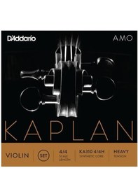 Resim D'addario Ka310h Kaplan Amo 4/4 Tam Boy Keman Tel Seti - Heavy Tansiyon Profesyonel Sert Tansiyon, Güçlü Ses Projeksiyonu, Dolgun Alt Frekanslar Ve Profesyonel İcracılar İçin İdeal 