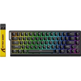 Resim Attack Shark X68 He 60% Gaming Klavye - Manyetik Switch, 8000Hz Trigger, 0.01MM Hassasiyet, Ayarlanabilir Tetik, Rgb Aydınlatma, Tap, Kablolu, Pc/mac Uyumlu 