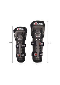 Resim 4riders Lüx Diz Ve Dirsek Koruma Seti 4lü Takım Siyah Siyah 