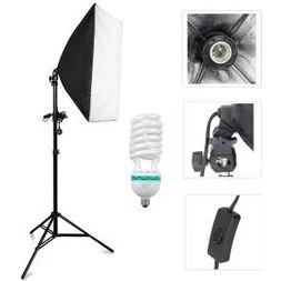 Resim Soligor Softbox Sabit Işık 50X70CM Lambalı 