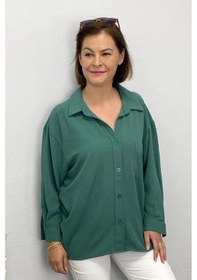 Resim Mia Butik Kadın Mint Yeşili Ayrobin Gömlek Mint Yeşili 
