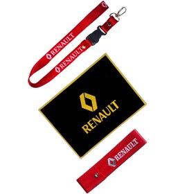 Resim TUSBA MARKET Renault Torpido Üstü Kaydırmaz Ped / Kırmızı Oto Ayna Askısı / Kırmızı Tampon Dili Çeki Ipi 