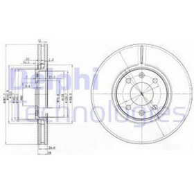 Resim Delphi DELPHI BG3675 FREN DİSKİ ÇİFTLİ PAKET CITROEN C5-XANTIA 1996 4246 