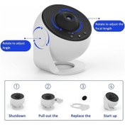 Resim Didadodo Sones Galaxy Gece Lambası Yıldız Projektör Led Masa Lambası Çocuk, Yıldızlı Gece 2 