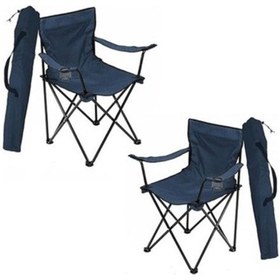 Resim Katlanabilir Kamp Sandalyesi 2 Adet Lacivert 