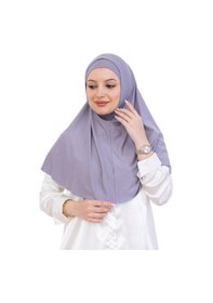 Resim Modish Group Hazır Türban & Başörtü Viskon Bone Setli Rahat Tesettür Şal İslami Giyim - Krem Gri 