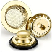 Resim Chuangyinshop Golden 3lü Paslanmaz Çelik Bulaşık Süzgeci 11cm Geniş File 