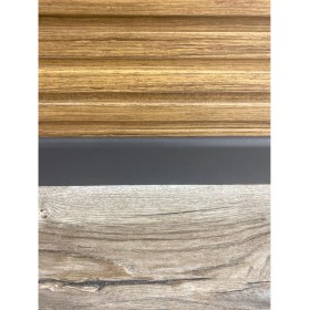 Resim Pasha Dekor 8 cm Düz Antrasit Parke Süpürgelik 