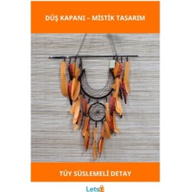 Resim El Yapımı Ok Yayı Düş Kapanı Bohem Mistik Dekoratif Aksesuar 1 Adet 