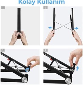 Resim Yıldızan Trndystorex Bix X1 Laptop Sehpası, Katlanabilir, Tablet Sehpası, Alüminyum Alaşım, Online Sınıf Çalı 