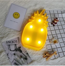 Resim Led Işıklı Ananas Gece Lambası Dekoratif Led Aydınlatma Çok Renkli 