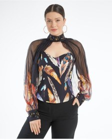 Resim İşleme Detaylı Bolero Ve Büstiyer Takım - Çıkarılabilir Bolero - Modern Ve Şık - Özel Gün Ve Davetler İçin Takım Siyah 