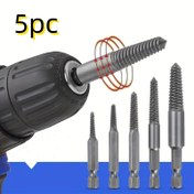 Resim 5 adet/10 adet Vida Çıkarıcı Seti - Elektrikli Matkap için Soyma Tornavidalı Ağır Hizmet Tipi Altıgen Saplı Kırık Başlı Cıvata Çıkarıcı Kiti - Hasarlı, Paslanmış ve Soyma Vidalardan Çıkarma için Dayanıklı Araç 