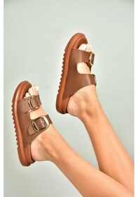 Resim Fox Shoes U725042109 Taba Kadın Terlik Taba-suni Deri 