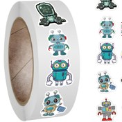 Resim 500 adet Sevimli Robot Sticker Rulo Vinil Stickerler Kağıt Çantası, Günlük, Dizüstü, Bumpers, Kaykay, Su Şişeleri, Bilgisayar, Telefon, Çizgi Film Anime 