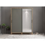 Resim İmaj Sürgülü Portmanto Vestiyer Çam Füme - Montaj Dahil 120 Cm 