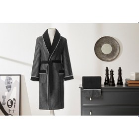 Resim Özdilek Noir Maskülen Şal Yaka Bornoz Siyah 