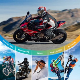 Resim Q28 Kameralı Motosiklet Kask Kulaklık Bluetooth 5.3 Su Geçirmez 1080P Hd 