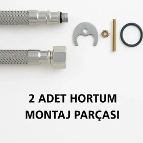 Resim Lavabo Bataryası 40 Lık 5 Yıl Garantili Mix Delta Eviye Lavabo Bataryası Çift Su Girişlidir 