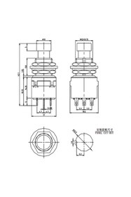 Resim Genel Markalar IC-148J-9 Pedal Switch Kalıcılı 9P Ø12mm PBS-24-302 