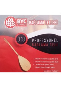 Resim 7Nota Byc18 Kısa Sap Bağlama Teli Takım Profesyonel 0.18 Kısa Sap 