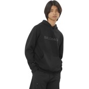 Resim Salomon Big Logo Hoodie Erkek Siyah Sweatshirt 
