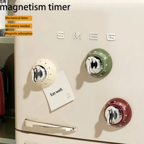 Resim 60 Dakikalık Geri Sayım Özellikli Döner Manyetik Mutfak Saati, Ders Çalışma, Spor ve Yemek Pişirme İçin Her Mevsim Kullanıma Uygun – Şefler İçin Mükemmel Hediye (Pilsiz) 