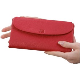 Resim Mft Leather Hakiki Deri Kadın Cüzdan Beauty 3467 Flother Mat Kırmızı 