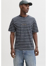 Resim Jack & Jones Jornorrebro Strıpe Tee Ss Cn Ln Lacivert 